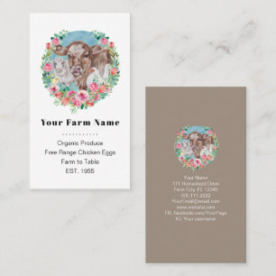 Familie Boerderij Homestead Chicken Koe Market Gar Visitekaartje