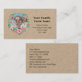 Familie Boerderij Homestead Chicken Koe Market Gar Visitekaartje