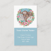 Familie Boerderij Homestead Kippen Kleurblok Visitekaartje (Voorkant)