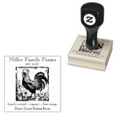  Familie Boerderij Kip Ei Karton Custom Rubberstempel (Gestempeld)
