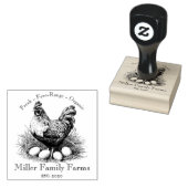  familie Boerderij kip ei karton Rubberstempel (Gestempeld)