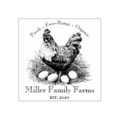 familie Boerderij kip ei karton Rubberstempel (Afrduk)