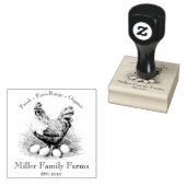  familie Boerderij kip ei karton Rubberstempel (Gestempeld)