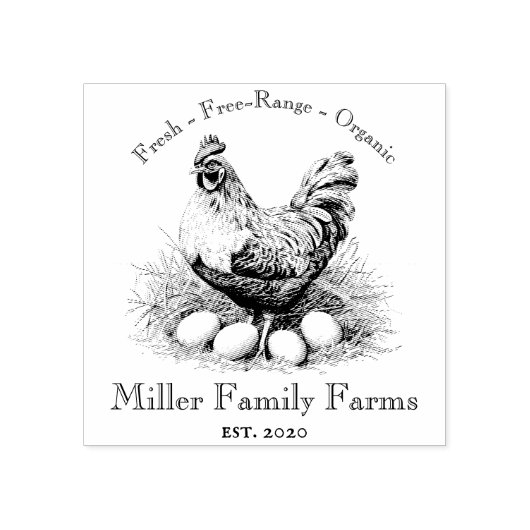  familie Boerderij kip ei karton Rubberstempel (Afrduk)