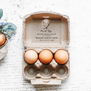 Familie Boerderij kippenei karton stempel