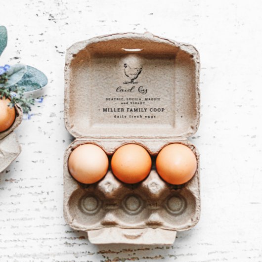 Familie Boerderij kippenei karton stempel