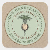 Familie Boerderij Produceren Label Turnip Green op (Voorkant)