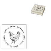  familie Boerderij rustieke eierdoos Rubberstempel (Gestempeld)