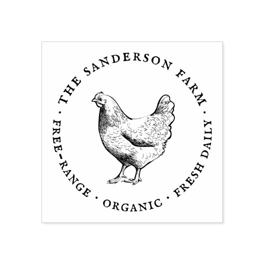  familie Boerderij rustieke eierdoos Rubberstempel (Afrduk)