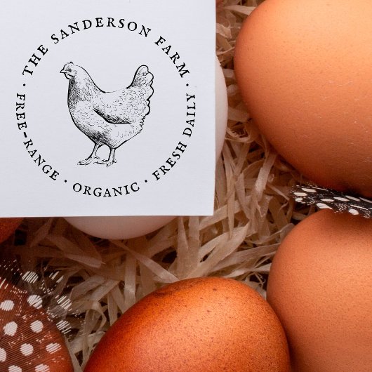  familie Boerderij rustieke eierdoos Rubberstempel