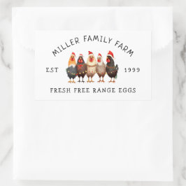  familie Boerderij vakantie editie eierkarton Rechthoekige Sticker