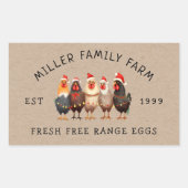  familie Boerderij vakantie editie eierkarton Rechthoekige Sticker (Voorkant)