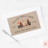  familie Boerderij vakantie editie eierkarton Rechthoekige Sticker (Envelop)