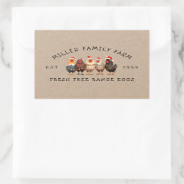  familie Boerderij vakantie editie eierkarton Rechthoekige Sticker