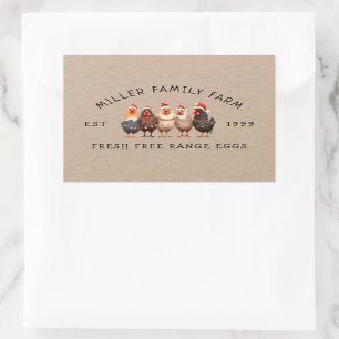  familie Boerderij vakantie editie eierkarton Rechthoekige Sticker