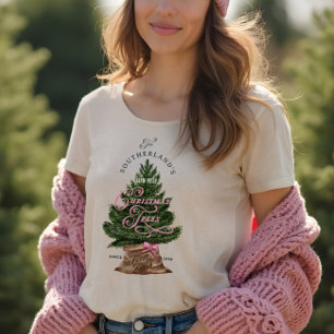 Familie Boerderij Verse Kerstbomen  Retro Tri-Blend Shirt