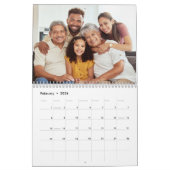 Familie | Boho tekst overlay met uw foto's Kalender (Feb 2026)