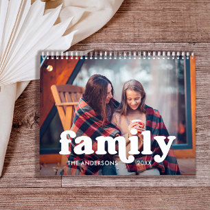 Familie   Boho tekst overlay met uw foto's Kalender