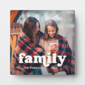 Familie | Boho Text Overlay met jouw foto Fotoplaat (Voorkant)