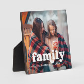 Familie | Boho Text Overlay met jouw foto Fotoplaat (Voorkant)