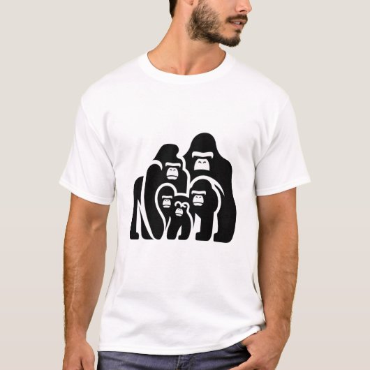 "Familie Bond Gorilla T-Shirt Design" (Voorkant)