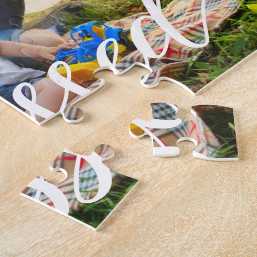 Familie Bonding Puzzel: Gepersonaliseerde foto Puz Legpuzzel (Zijkant)