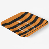 Familie Boo Crew Sinaasappel Black Stripe Hallowee Papieren Bordje (Gebogen)