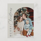 Familie boog foto kerst briefkaart (Voorkant)
