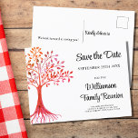Familie Boom Familie Reünie Save The Date Aankondigingskaart<br><div class="desc">Stuur een Save the Date voor de aankomende familiereünie met dit unieke aankondigings briefkaart. Het beschikt over een waterverf stamboom en stijlvolle typografie. Gemakkelijk aan te passen. Voeg een bericht toe aan de achterkant van het briefkaart. Gebruik het ontwerpgereedschap om de tekstgrootte, -stijl of -kleur te wijzigen. Als we creëer...</div>