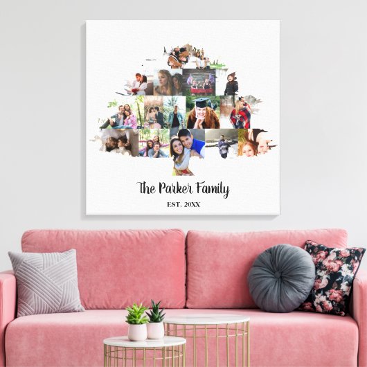 Familie Boom foto Collage Canvas Afdruk (Insitu (Woonkamer))