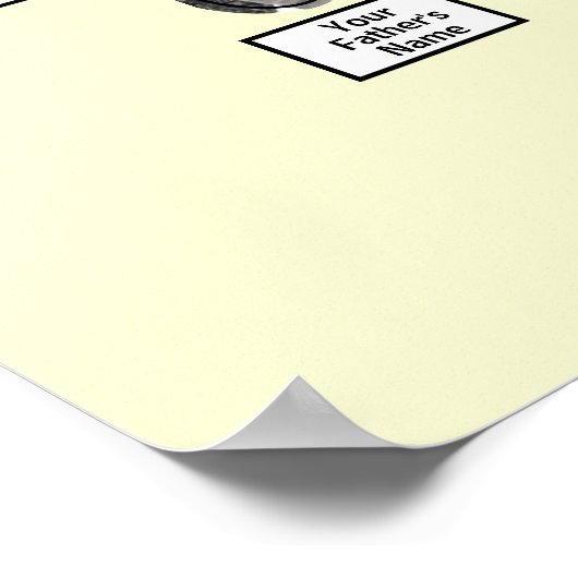 Familie Boom Ovaal Foto Bloemen Rand Title Cream Poster (Hoek)