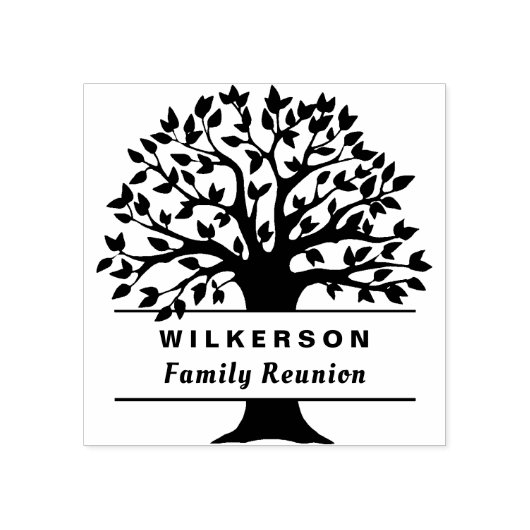 Familie Boom Reünie Genealogie Aangepaste Naam Log Rubberstempel (Afrduk)