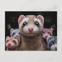 Familie-Briefkaart van Ferret Briefkaart