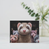 Familie-Briefkaart van Ferret Briefkaart (Staand voorkant)