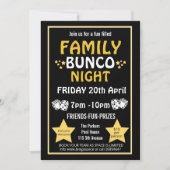 Familie bunco night, bunco party PTA event PTO Kaart (Voorkant)