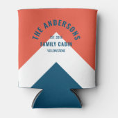 Familie Cabin Gepersonaliseerde Naam Rode Marine R Blikjeskoeler (Voorkant)