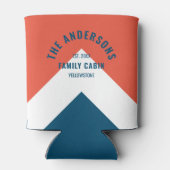 Familie Cabin Gepersonaliseerde Naam Rode Marine R Blikjeskoeler (Achterkant)