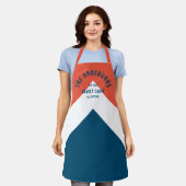 Familie Cabin Gepersonaliseerde Naam Rode Marine R Schort (Gedragen)