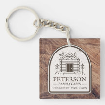 Familie Cabin Rustiek Hout Gepersonaliseerde Decor