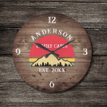 Familie Cabin Rustieke Retro Bomen Familienaam Grote Klok<br><div class="desc">Transformeer uw huis in een gezellig retraite met onze Family Cabin Rustic Retro Trees Familienaam Grote Klok. Dit charmante uurwerk brengt de rustieke schoonheid van de grote buitenlucht direct in uw leefruimte. Met een -geïnspireerd ontwerp met rustieke retro bomen, voegt het een vleugje nostalgie toe aan elke kamer. Personaliseer de...</div>