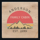 Familie Cabin Rustieke Retro Bomen Familienaam Stenen Onderzetter<br><div class="desc">Verhoog uw familiebijeenkomsten met onze Family Cabin Rustic Retro Trees Family Name Stone Onderzetter set. Elk onderzetter is gemaakt van hardsteen en heeft een rustiek retro design versierd met charmante boompjes, wat de gezellige sfeer oproept van een gezinshut retraite. Personaliseer uw set met uw familienaam en voeg een warme en...</div>