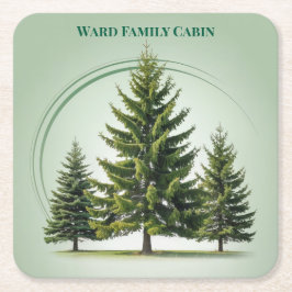 Familie Cabin Square Onderzetter Set