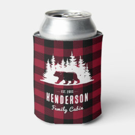 Familie Cabine Beer Pine Red Plaid Blikjeskoeler