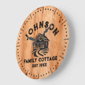 Familie Cabine gepersonaliseerde ceder houten klok (Hoek)