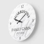 Familie Cabine Monogram Patroon Grote Klok (Hoek)