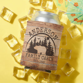 Familie Cabine Naam Gepersonaliseerde Rustieke hou Blikjeskoeler