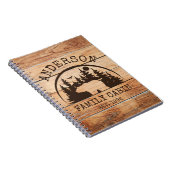 Familie Cabine Naam Gepersonaliseerde Rustieke hou Notitieboek (Rechterzijde)