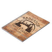 Familie Cabine Naam Gepersonaliseerde Rustieke hou Notitieboek (Linkerzijde)