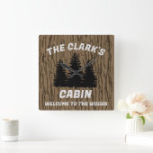 FAMILIE CABINE RUSTIEK HOUT AANGEPASTE MUUR KLOK (Huis)