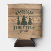 Familie Cabinenaam Rustieke Houten Douanekleur Blikjeskoeler (Voorkant)